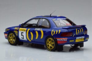 Subaru Impreza #5 C. Sainz / L. Moya 2nd Place Rally Monte Carlo 1995 Kyosho 1:18 08962B メタル - 画像 6/9