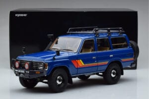 Toyota Land Cruiser 60 ブルー オプションパーツ付き Kyosho 1:18 08956XBL メタル - 画像 11/11