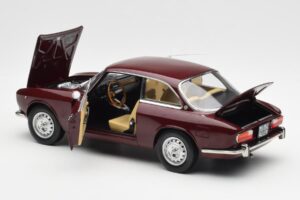 Alfa Romeo 2000 GTV マルーンレッド Norev 1:18 187916 メタル - 画像 5/8