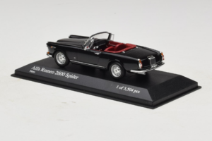 Alfa Romeo 2600 Spider ブラック Minichamps 1:43 400120630 メタル - 画像 3/4