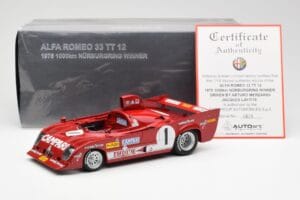 Alfa Romeo 33TT 12 #1 A. Merzario / J. Laffite 1000km Nurburgring Winner 1975 AUTOart 1:18 87505 メタル - 画像 8/8