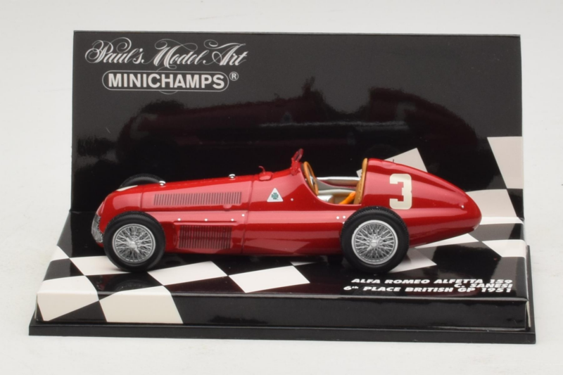 Alfa Romeo 159 Alfetta #3 C. Sanesi 6th Place British GP 1951 Minichamps 1:43 400511203 メタル