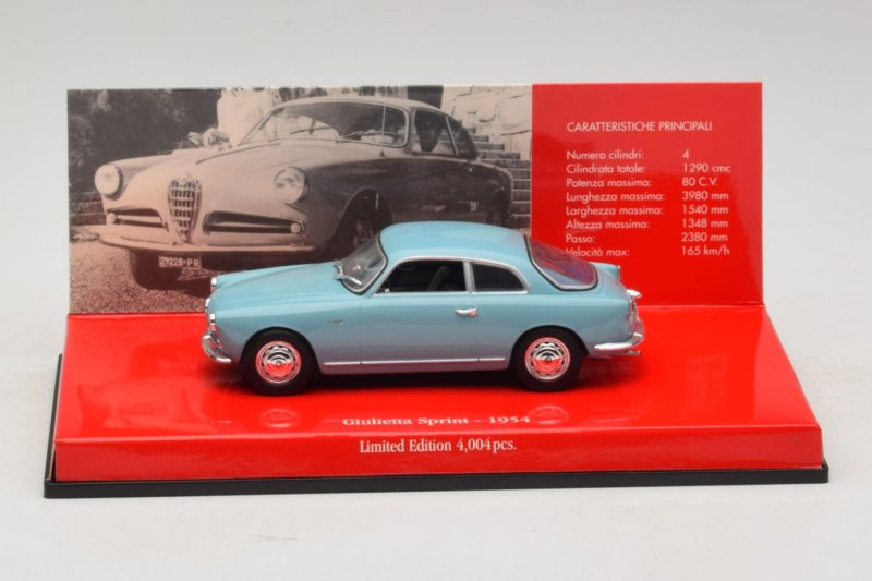 Alfa Romeo Giulietta Sprint ライトブルー Minichamps 1:43 403120403 メタル