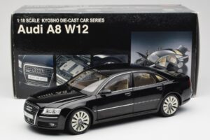 Audi A8 D3 W12 ブラック Kyosho 1:18 09212BK メタル - 画像 8/8