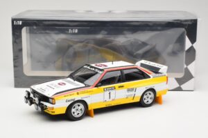 Audi Quattro A2 Audi Sport #1 W. Röhrl / C. Geistdörfer DNF Sanyo Rally of New Zealand 1984 Minichamps 1:18 155841101 メタル - 画像 6/6