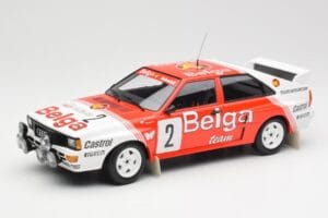 Audi Quattro A2 #2 B. Waldegård / H-T. Thorszelius Belga Team Winners Boucles de Spa 1985 Minichamps 1:18 155851102 メタル