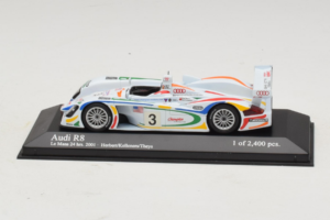 Audi R8 LMP #3 J. Herbert / R. Kelleners 24 Hours of Le Mans 2001 Minichamps 1:43 400010903 メタル