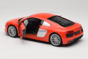 Audi R8 V10 レッド Welly 1:18 18052W メタル - 画像 5/8