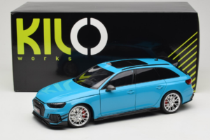 Audi RS4 B9 Avant Darwin Pro ブルー Kilo Works 1:18 KLW002303 メタル - 画像 8/8