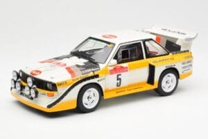 Audi Sport Quattro S1 #5 W. Rohrl / C. Geistdorfer Rally Sanremo Winner 1985 AUTOart 1:18 88503 コンポジット