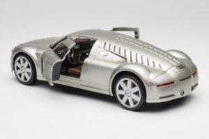 Audi Rosemeyer シルバー Maisto 1:18 31625 メタル - 画像 5/8