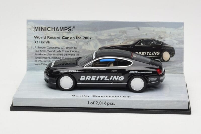 Bentley Continental GT World Record Car on Ice ブラック Minichamps 1:43 436139026-O メタル