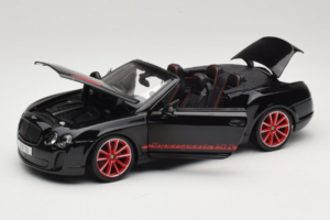Bentley Continental Supersports ISR カブリオレ ブラック レッドホイール Bburago 1:18 18-11035 メタル - 画像 2/8