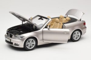 BMW 1 Series E88 カブリオレ Mineral Silver Metallic Kyosho 1:18 80430427020 メタル - 画像 2/8