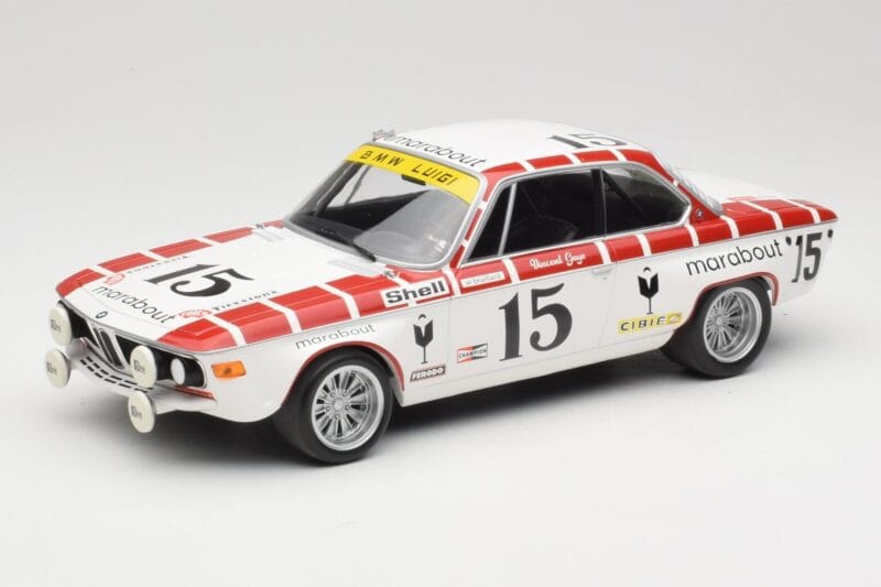 BMW 2800 CS E9 #15 Team Marabout Gaye / S. Braillard 24 Hours of Spa 1972 Minichamps 1:18 155722715 メタル