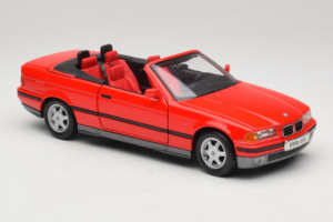 BMW 325i E36 カブリオレ レッド Maisto 1:18 50229 メタル - 画像 6/8
