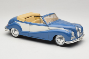 BMW 502 カブリオレ ブルー Tchibo 1:18 45396 メタル - 画像 6/8