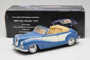 BMW 502 カブリオレ ブルー Tchibo 1:18 45396 メタル - 画像 8/8