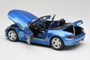 BMW Z3 E36 M Roadster Estoril Blue Bburago 1:18 3349-M1 メタル - 画像 5/8
