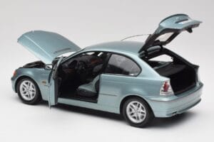 BMW 325Ti E46 Compact ライトブルー メタリック Kyosho 1:18 80430024439 メタル - 画像 5/8