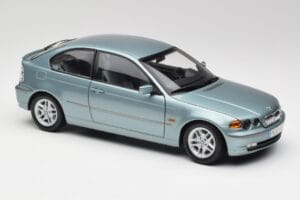 BMW 325Ti E46 Compact ライトブルー メタリック Kyosho 1:18 80430024439 メタル - 画像 6/8