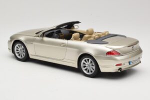 BMW 6 Series E64 カブリオレ Mineral Silver Metallic Kyosho 1:18 80430153437 メタル - 画像 8/9