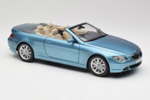BMW 6 E64 カブリオレ ライトブルー Kyosho 1:18 80430153440 メタル - 画像 6/8