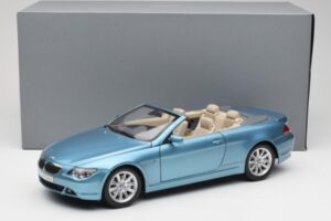 BMW 6 E64 カブリオレ ライトブルー Kyosho 1:18 80430153440 メタル - 画像 8/8