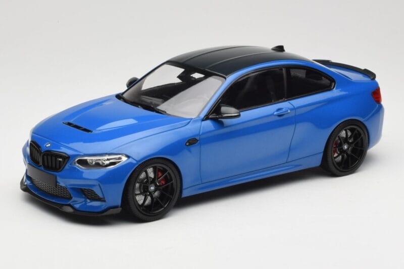 BMW M2 CS F87 ブルーメタリック ブラックホイール Minichamps 1:18 155021022 メタル