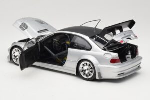 BMW M3 E46 GTR Street シルバー With Carbon Roof Minichamps 1:18 100012102 メタル - 画像 5/8