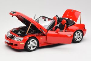 BMW Z3 E36/7 ロードスター レッド Bburago 1:18 3349 メタル - 画像 2/8