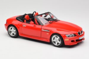 BMW Z3 E36/7 ロードスター レッド Bburago 1:18 3349 メタル - 画像 6/8