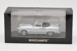 Borgward Isabella カブリオレ シルバー Minichamps 1:43 400096030 メタル - 画像 4/4