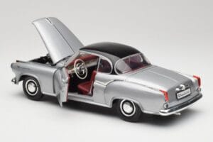 Borgward Isabella クーペ グレー & ブラック Revell 1:18 8989 メタル - 画像 7/8