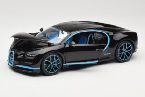 Bugatti Chiron ブラック & ブルー Bburago 1:18 18-11040BK メタル - 画像 2/8