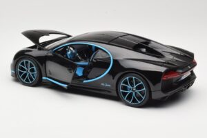 Bugatti Chiron ブラック & ブルー Bburago 1:18 18-11040BK メタル - 画像 5/8