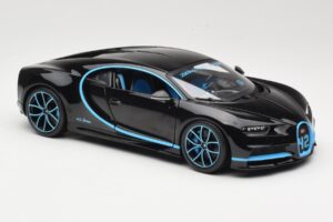 Bugatti Chiron ブラック & ブルー Bburago 1:18 18-11040BK メタル - 画像 6/8