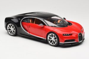 Bugatti Chiron ブラック & レッド Bburago 1:18 18-11040 メタル - 画像 6/8