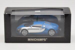 Bugatti Veyron Centenaire ブルーメタリック シルバー Minichamps 1:43 400110850 メタル - 画像 4/4