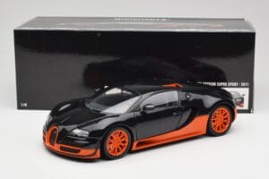 Bugatti Veyron Super Sport World Record Edition Carbon & Orange Minichamps 1:18 100110840 メタル - 画像 8/8