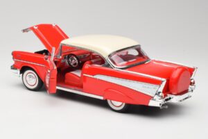 Chevrolet Bel Air Matador レッド & India アイボリー Road Legends 1:18 92109 メタル - 画像 5/8