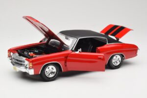 Chevrolet Chevelle SS 454 レッド Maisto 1:18 531892 メタル - 画像 2/8