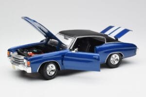 Chevrolet Chevelle SS 454 ブルー Maisto 1:18 531886 メタル - 画像 2/8