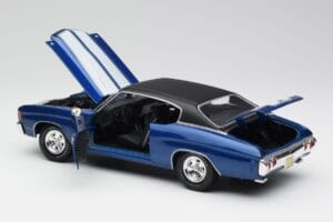 Chevrolet Chevelle SS 454 ブルー Maisto 1:18 531886 メタル - 画像 5/8