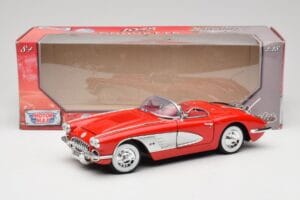 Chevrolet Corvette C1 レッド Motormax 1:18 73100TC メタル - 画像 8/8