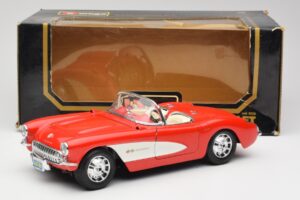 Chevrolet Corvette C1 ロードスター レッド Bburago 1:18 3024 メタル - 画像 8/8