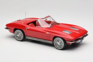 Chevrolet Corvette C2 Sting Ray カブリオレ Riverside Red Norev 1:18 189056 メタル - 画像 4/6