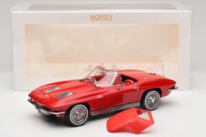 Chevrolet Corvette C2 Sting Ray カブリオレ Riverside Red Norev 1:18 189056 メタル - 画像 6/6
