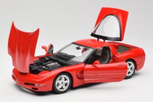 Chevrolet Corvette C5 レッド Bburago 1:18 3066 メタル - 画像 2/8