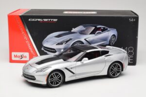 Chevrolet Corvette C7 シルバー Maisto 1:18 38132 メタル - 画像 8/8